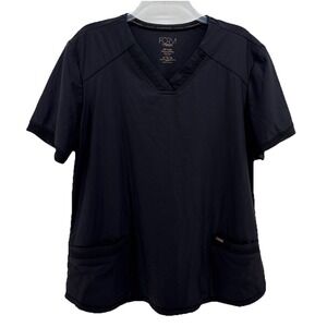 Cherokee Scrubs Form V Neck Top CK840 BLK Black Womens XL